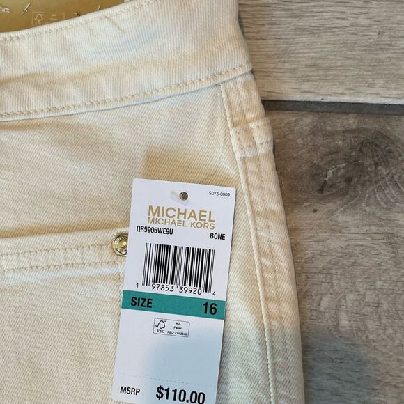 Michael Kors- Selma Wide Leg Size 16 Color: Bone - Picture 6 of 8